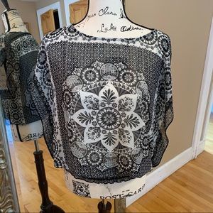 Forever 21 Sheer Scarf Blouse. Small